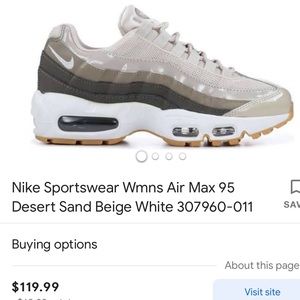 Nike Air Max 95 Desert Sand Beige Women’s (307960-011)